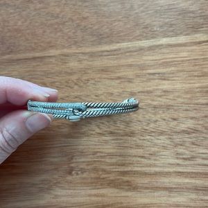 David Yurman Sterling and Diamond Labyrinth Bracelet, size Medium